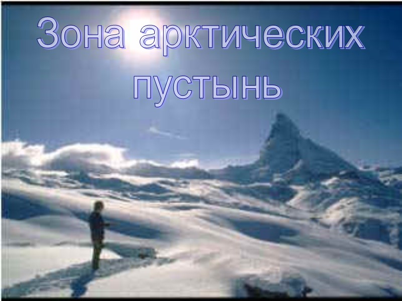 Зона арктических  пустынь